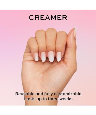 Glamnetic Press On Nails - Creamer | UV Finish Neutral Ombre Short Round | 30 Nail Kit with Glue, 15 Sizes - Buy Online on GoSupps.com
