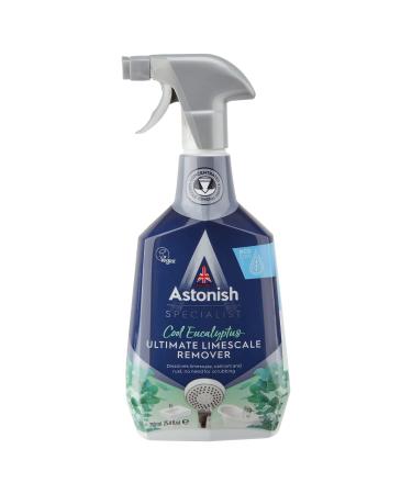 Astonish Specialist Ultimate Limescale Remover Cool Eucalyptus - No Scrub Cleaner Tackles Hard Water, Limescale, Rust & Calcium - Cruelty Free Bathroom & Kitchen Cleaning Solution, 750ml Spray Bottle