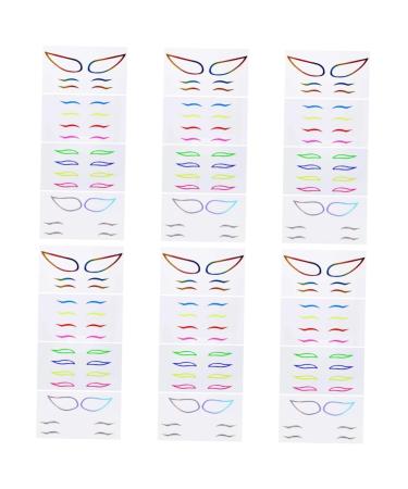FOMIYES 24 Sets Paper Women Eyeliner Tape Reusable Eyeliner Sticker Chic Eye Line Sticker 1 count (Pack of 1) Colorfulx6pcs