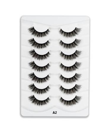 Shop 7 Pair Multipack Wispy Cat Eye False Eyelashes | Fluffy Faux Mink Lash Extensions for Natural Volume - Buy Online on GoSupps.com
