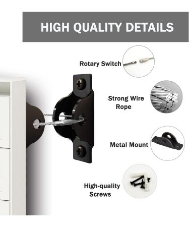 8 Pack Furniture Straps Baby Proofing Anti-tip Walls Proofing Anti-tilt Furniture Anchors Kit  Cabinet Wall Anchors Protect Toddler and Pet  Adjustable Child Safety Straps Earthquake Resistant - Buy Online on GoSupps.com