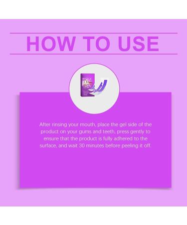 Bandes blanchissantes pour les dents Teeth whitening strips Bande blanchiment dentaire violet Bandes de blanchiment professionnel des dents pour blanchiment des dents limination des taches (1PACK) - Buy Online on GoSupps.com