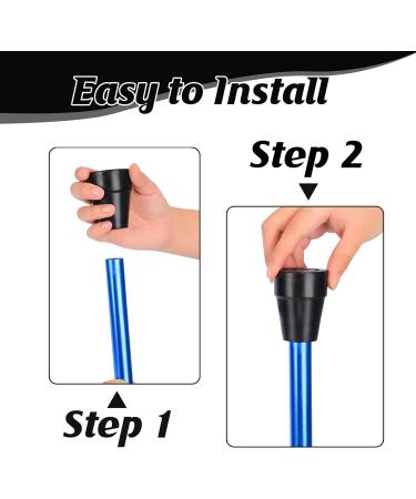 2Pcs 19mm Walking Stick Rubber Ferrules Ends for Elderly & Adult Hiking Crutches - Anti Slip Black Foot Covers - Buy Online on GoSupps.com