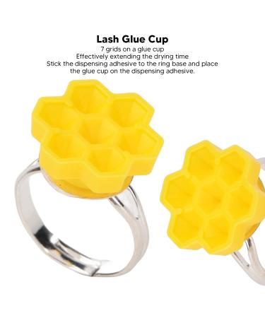 Buy Eyelash Glue Cups - 400pcs Plastic Cups with Stainless Steel Ring & Glue Dispenser | International Shipping Available - Buy Online on GoSupps.com
