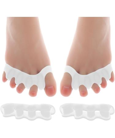 WLLHYF Gel Toe Separator Toe Spacers Soft Gel Pedicure Kit Bunion Corrector Hammer Toe Straightener Toe Corrector for Men Women Toenail Polish Grooming (White) - Buy Online on GoSupps.com