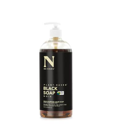 Dr. Natural Pure Black Liquid Soap 2-Pack (64oz) - All-Natural Cleansing for Skin & Hair - Buy Online on GoSupps.com