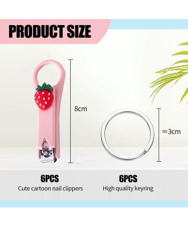 6 Pieces of Cute Nail Clippers 6 Pieces of Key Rings Multi-Style Nail Clippers Cartoon Nail Clippers Folding Nail Clippers Anti-Splash Nail Clippers Manicure Set - Buy Online on GoSupps.com