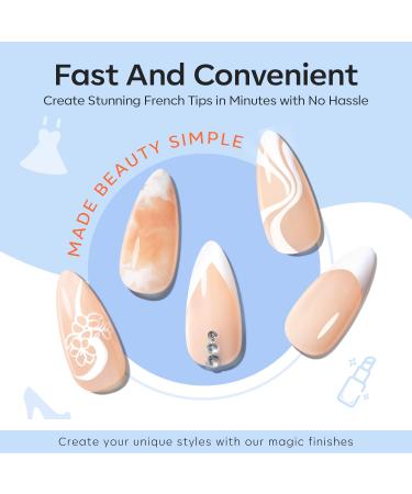 Modelones French Tip Tool Set - 6 Pcs Nail Stamp Kit for DIY French Manicure | Gel & Acrylic Nail Accessories - Buy Online on GoSupps.com