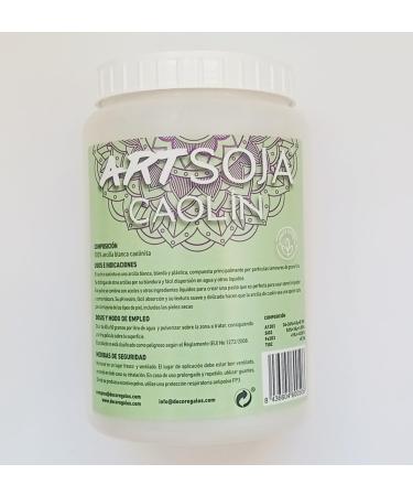 Kaolin White Clay 1 kg. Pure & Ecological in Soft Powder Natural. Product Spain. Care of the Body and Nature