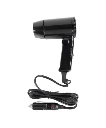 Milageto Hair Dryer Car Styling Hair Dryer Two Speeds Easy to Use 12V Folding Hairdryer for Women Men Car Portable Hairdryer for Holiday Camping