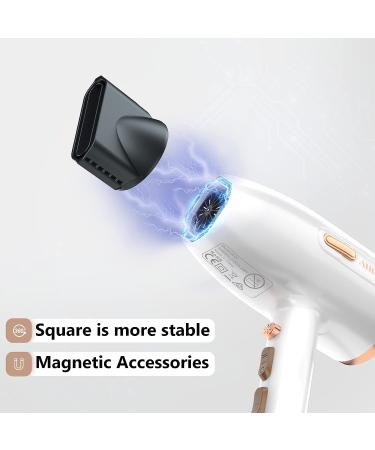 AIRYOMI 1875W Hair Dryer with Diffuser - Powerful Ionic Professional Blow Dryer for Women - 3 Heat 2 Speed Settings - Portable & Fast Drying - White - Buy Online on GoSupps.com