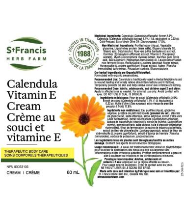 Calendula Vitamin E Cream(60mL) Brand: St Francis - Buy Online on GoSupps.com