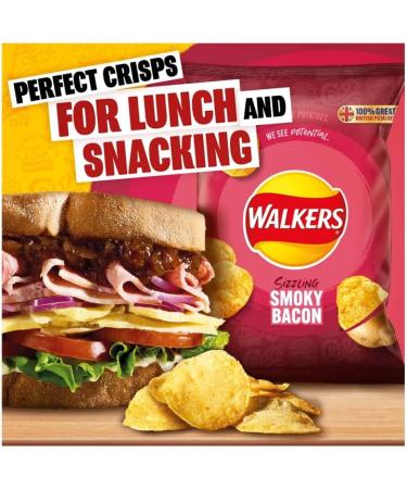 Walkers Smoky Bacon Multipack Crisps 6 x 25 g (Pack of 2) - Buy Online on GoSupps.com