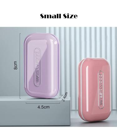 Dyroe Tablet Divider & Pill Cutter Split Large & Small Tablets with Storage Compartment Portable Vitamin Pill Splitter (Purple) - Buy Online on GoSupps.com