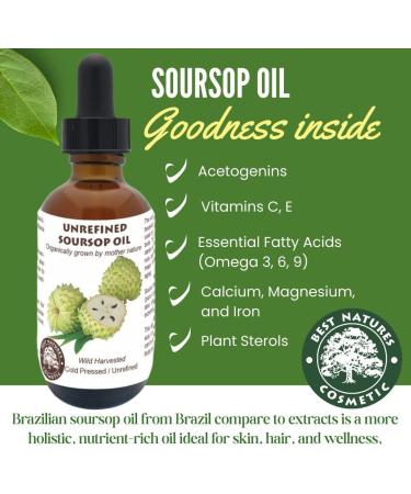 Huile vierge de corossol bio (Graviola/Guanabana) Press e froid non raffin e non dilu e 4 fl oz 120 ml | Soins de la peau et des cheveux 120 ml (Lot de 1) - Buy Online on GoSupps.com