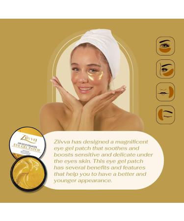 Under Eye Collagen Patches with 24K Gold & Snail - 30 Pairs Eye Masks for Puffy Eyes Dark Circles Anti-Wrinkle & Moisturizing Treatment - Buy Online on GoSupps.com
