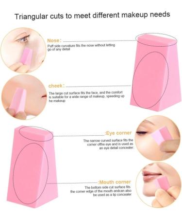 48 Makeup Sponges Beauty Blender Sponge Small Wedge-shaped Application Beauty Sponge Latex Free for Liquid Foundations Halloween Costume Festival Makeup - Buy Online on GoSupps.com