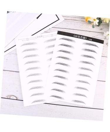 AUTSUPPL 2 Pairs Simulation Eyebrow Hair-like Simulation Artificial Eyebrow Patch Eyebrow Waterproof Black 21.00X15.00X0.01CM Black - Buy Online on GoSupps.com