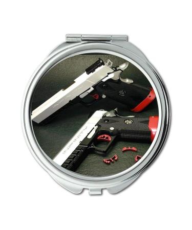 Mirror makeup mirror a gun called the judge Round Mirror best gun s pocket mirror portable mirror