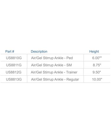 Shop United Ortho US8810G Youth Air/Gel Stir Up Ankle Brace - Pediatric Support in Black | International Shipping Available - Buy Online on GoSupps.com