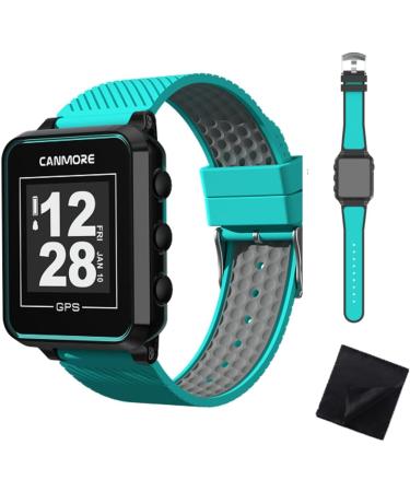 Canmore Golf Watch TW353 - 41 000+ Pre-Loaded Golf Courses High LCD Display Turquoise & Cleaning Cloth | International Shipping Available - Buy Online on GoSupps.com
