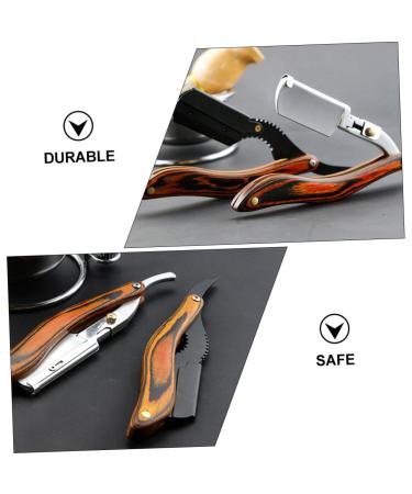 Beaupretty Men's Folding Straight Razor - Manual Barber Shaver with Wooden Holder for Smooth Shaving & Gifts for Him - Buy Online on GoSupps.com