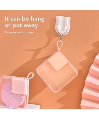 Powder Puff Holder 5 Pieces Cosmetic Puff Holder Transparent Rectangular Portable Makeup Puff Holder with Hanging Ring - Buy Online on GoSupps.com