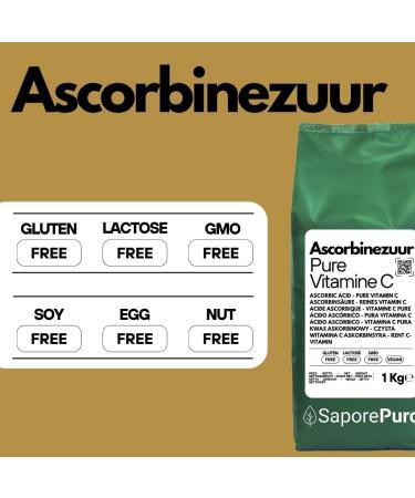 Gioia Group Srl Ascorbic acid powder 1000 gr Ascorbic acid Vitamin C powder - Buy Online on GoSupps.com