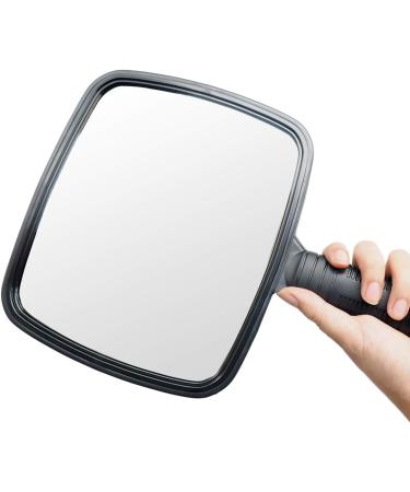 Xnicx Professional Hand Mirror - Barbers Shaving Salon Tool for Travel and Festivals - Compact Black Mirror with Handle - Buy Online on GoSupps.com