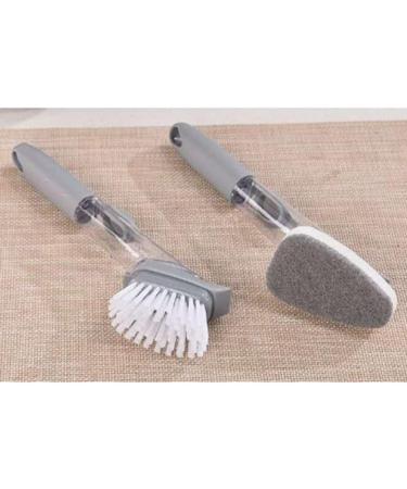 Kecung 2Pcs Dish Brush Dish Scrubber Kitchen Dish Scrub Brush with Handle Dish Cleaning Brush Dish Wand for Dishes/Pots - Grey - Buy Online on GoSupps.com