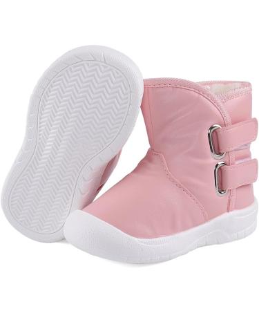 LACOFIA Toddler Winter Snow Boots | Anti-Slip Rubber Sole | Waterproof & Warm | 4 UK Child C Pink - Buy Online on GoSupps.com