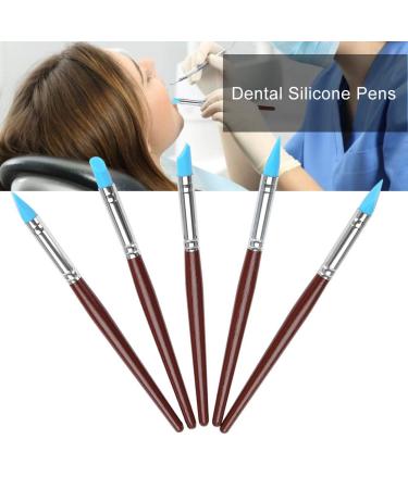 5pcs Dental Silicone Pen Wooden Handle Blue Head Sculpting Tools - for Tooth & Manicure - Buy Online on GoSupps.com