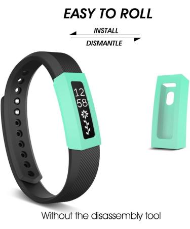 AWINNER Case for Fitbit Alta Shock-Proof and Shatter-Resistant Protective Band Cover Case for Fitbit Alta Smart Watch (Black Blue Cyan) - Buy Online on GoSupps.com