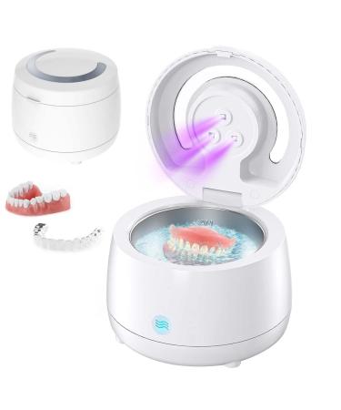 Zilo Pod Dental Zilo Pod Dental Cleaner 48000Hz Nettoyeur de proth ses dentaires 220ML Nettoyeur de dentiers Nettoyeur portable pour prot ge-dents appareils dentaires bijoux (Blanc)