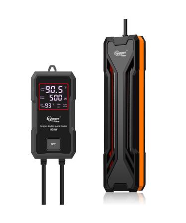 Hygger Submersible Aquarium Heater Fish Tank Heater With Digital LED Controller & Intelligent Water Outflow Overheating Protection System Suitable for Saltwater & Freshwater (300-800L Fish Tank) 800W - Buy Online on GoSupps.com