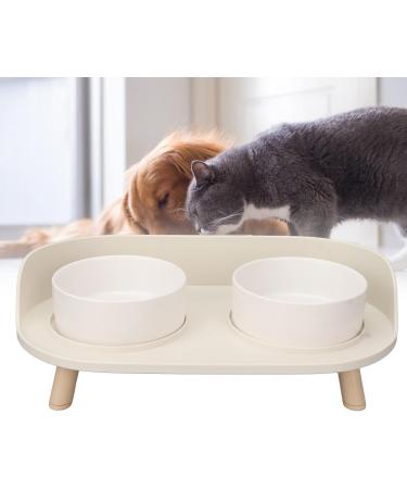 Buy Increased Ceramic Cat Bowls | Double Elevated Feed & Water Bowls | Cervical Spine Protection | Prevents Spilling | International Shipping - Buy Online on GoSupps.com
