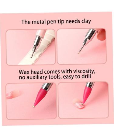 Nail Point Drill Pen Dual Heads Nail Art Diamond Pen Crystal Beads Picker Dotting Wax Pencil Manicure Art Tool Dual Use - Buy Online on GoSupps.com
