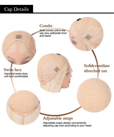 Serenewig 613# Blonde Kunsthaar Wig for Women | 50.8 cm Heat-Resistant Natural Gold Color - Ideal for Daily Use - Buy Online on GoSupps.com