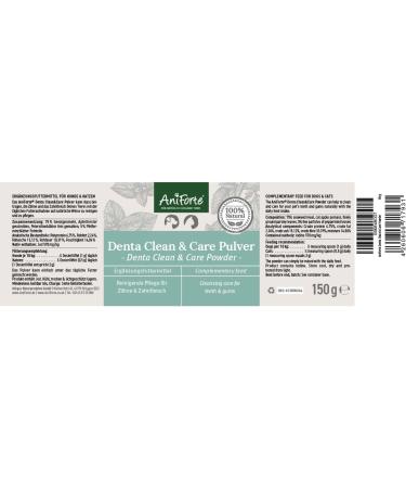 Aniforte Denta Clean & Care - Natural Dental Care Powder for Dogs & Cats | 150g Tartar Remover & Bad Breath Solution - Buy Online on GoSupps.com