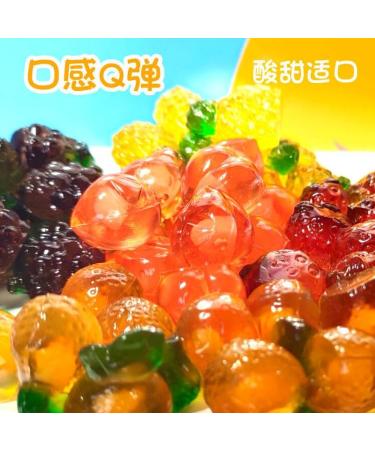Fruit Juice Fudge 5 kinds of fruit gummy candy white peach gummies pineapple orange soft candy healthy nutritious dessert wedding candies New Year Candy delicious snack gift pack (Peach 1bag) Peach 1bag - Buy Online on GoSupps.com