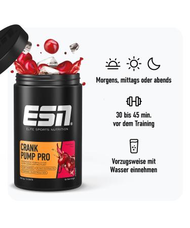 ESN Crank Pump Pro Bundle | 6 x 30g Pre Workout Booster | Maximum Muscle Pump & Performance | Tested Quality Made in Germany - Buy Online on GoSupps.com