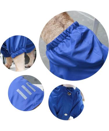 iChoue Lightweight Dog Raincoat Hooded Jacket for French Bulldog Shiba Inu - Blue/Size M - Buy Online on GoSupps.com