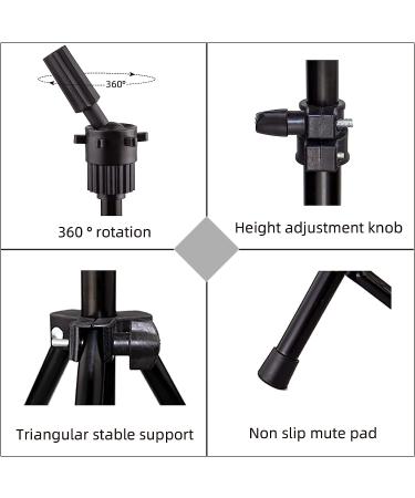 LUNGCYX 23 Inch Wig Head Stand Tripod Set for Wigs Making Display - Mannequin Canvas Block Head, T-pin, Wig Cap, Adjustable Bracket - Tripod Tool Holder for Mounting - Buy Online on GoSupps.com