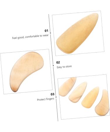 POPETPOP 8 Pcs Guzheng nail pieces Finger Picks music Finger Nail Protectors lute instrument thumb picks fake nails for kids Protective Guzheng Fake Nails child horns guqin 2.5X1.2X0.1CM Light Yellow 02 - Buy Online on GoSupps.com
