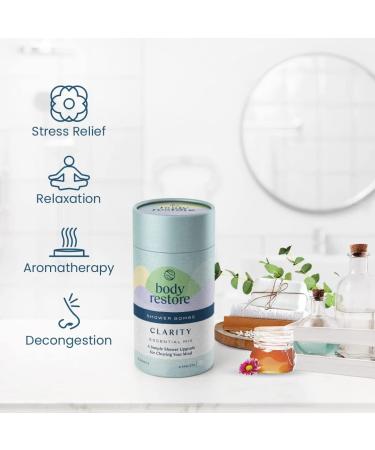 BodyRestore Shower Steamers Aromatherapy 6-Pack Clarity Tube - Relaxation and Stress Relief Gifts for Mom, Women, Men - Perfect for Mothers Day and Birthdays - Buy Online on GoSupps.com