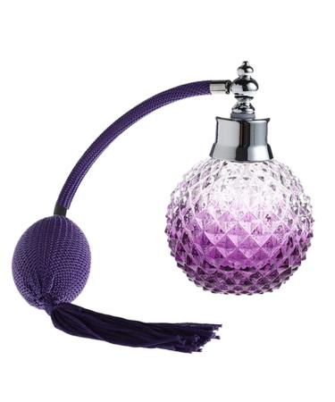 FRCOLOR air bag perfume bottle perfume pumper spray bottle mister Vintage Crystal Perfume spray perfume vials scented lotion scent bottle small travel aromatic purple Glass storage bottle