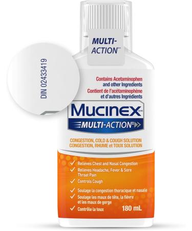 Mucinex Multi Action Liquid - Congestion Cold & Cough Solution - Buy Online on GoSupps.com