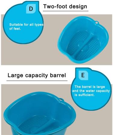 Alapaste Foot Bath Tub Large Foot Spa Bucket and Massager Plastic Foot Basin for Soaking Feet Toe Nails and Ankles Blue - Buy Online on GoSupps.com