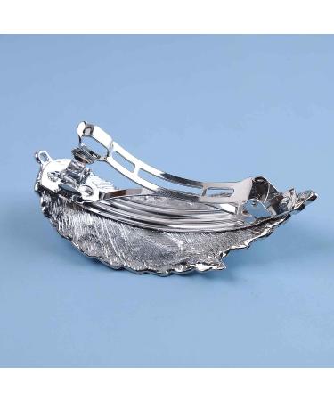 A llereyae Vintage Leaf Hair Clip Barrette - Minimalist Silver Alloy for Women and Girls - Buy Online on GoSupps.com