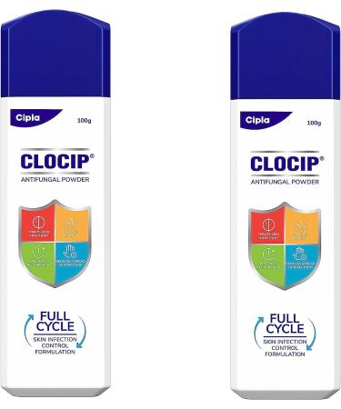(Pack of 2) Clocip Dusting Powder (100gm Each) - by pharmacylife